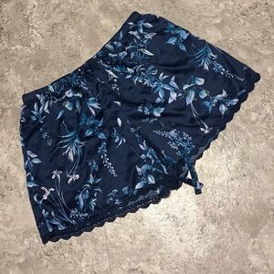 Floral Blue Shorts Silk Small Flora Sleepwear
